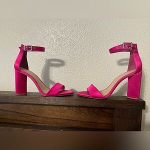 Gianni Bini Joenah Satin Ankle Strap Block Heel